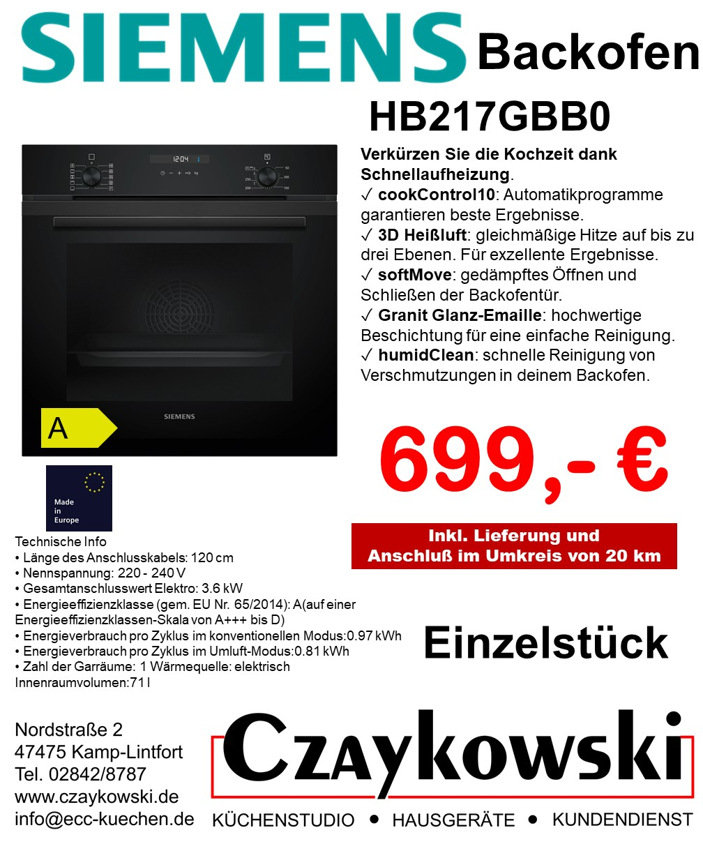 Siemens Backofen Werbung